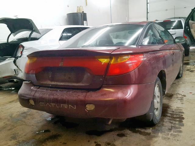 1G8ZY127X2Z187188 - 2002 SATURN SC2 MAROON photo 4