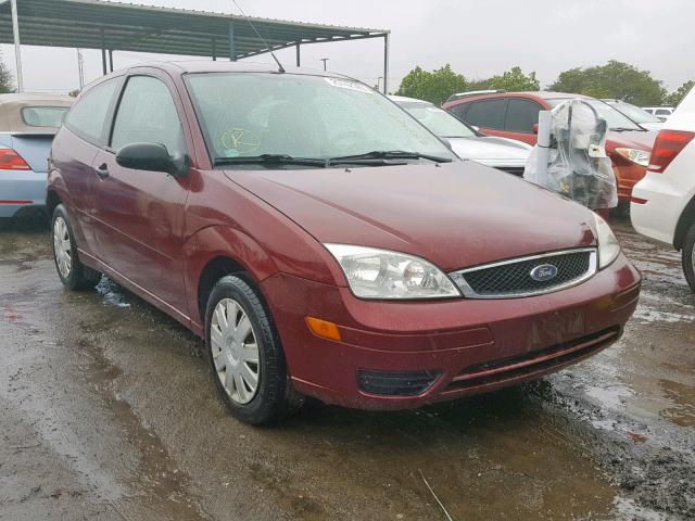 1FAFP31N47W204136 - 2007 FORD FOCUS ZX3 BURGUNDY photo 1