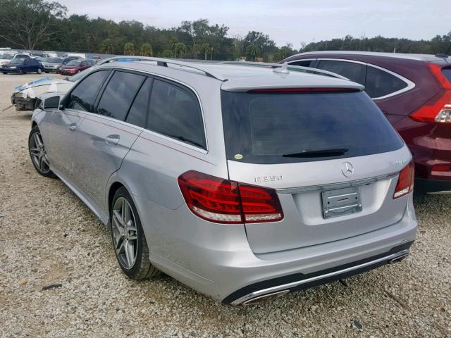 WDDHH8JBXEA913429 - 2014 MERCEDES-BENZ E 350 4MAT SILVER photo 3