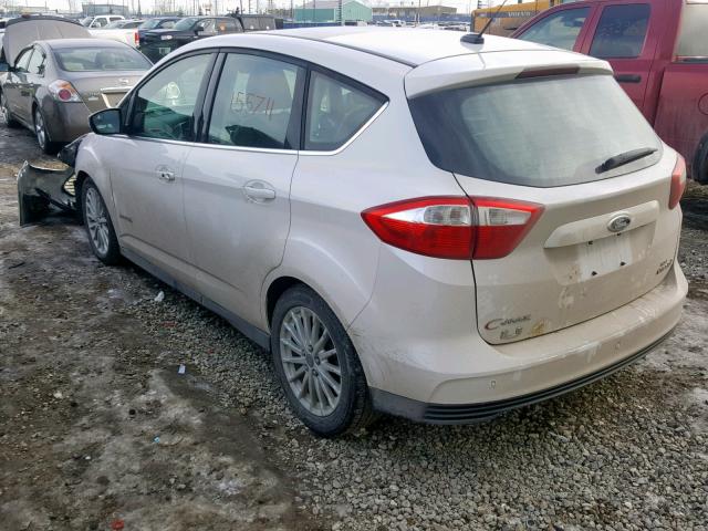 1FADP5BU7DL516134 - 2013 FORD C-MAX SEL WHITE photo 3