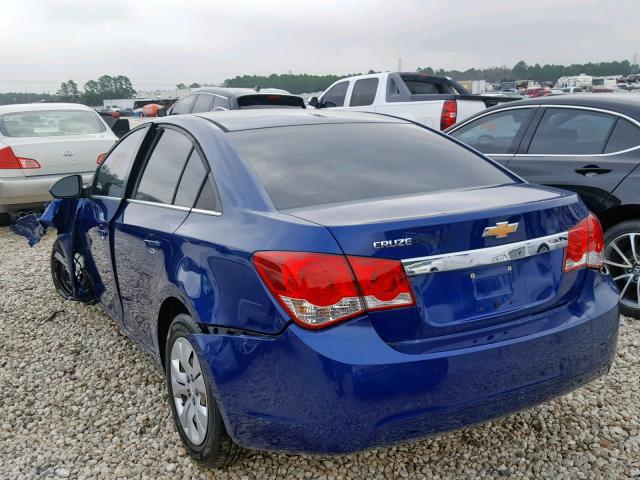 1G1PC5SH7C7246327 - 2012 CHEVROLET CRUZE LS BLUE photo 3