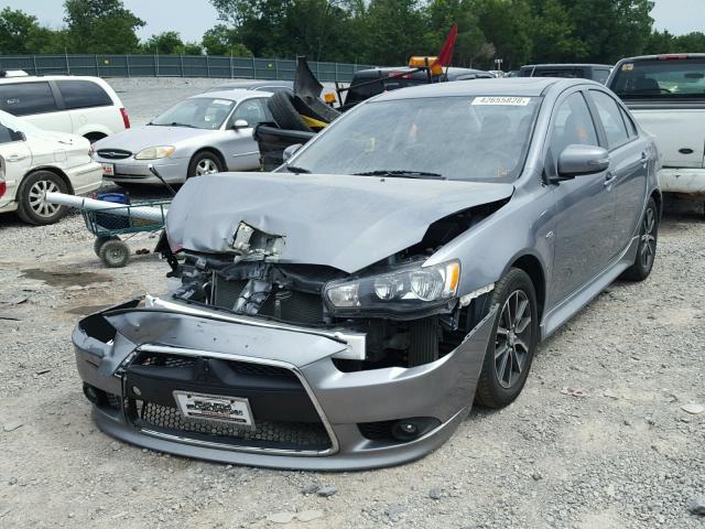 JA32V2FW0FU021190 - 2015 MITSUBISHI LANCER SE GRAY photo 2