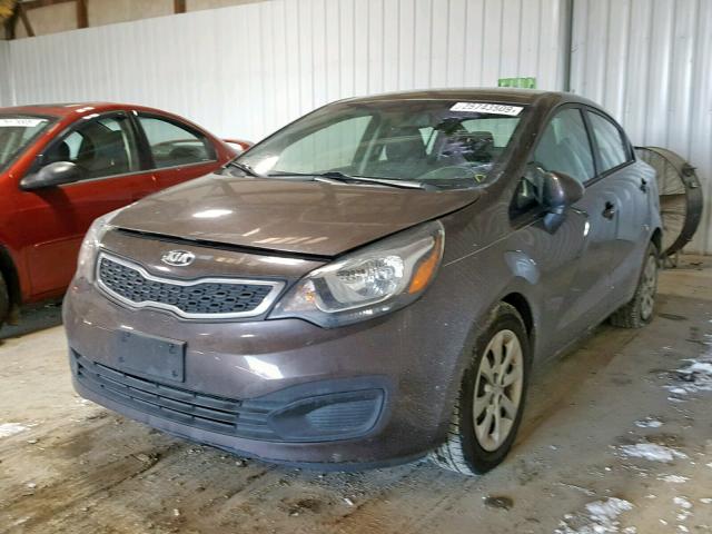 KNADN4A33D6197572 - 2013 KIA RIO EX BROWN photo 2