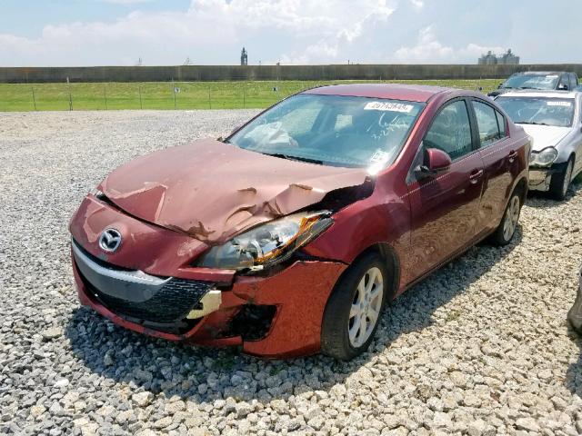 JM1BL1SF5A1208846 - 2010 MAZDA 3 I MAROON photo 2