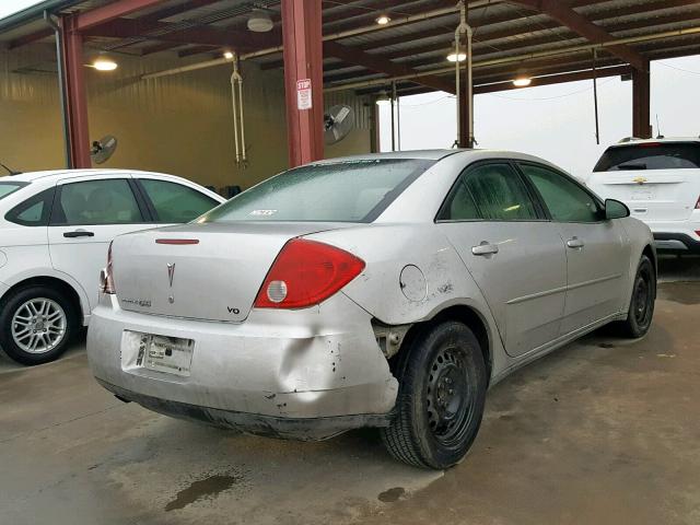 1G2ZF58B074174036 - 2007 PONTIAC G6 VALUE L SILVER photo 4