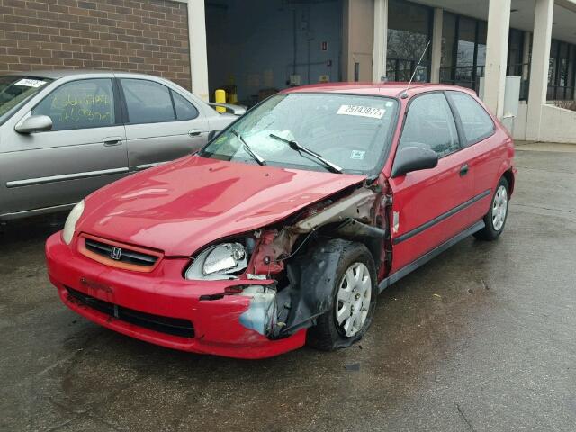 2HGEJ6442WH104241 - 1998 HONDA CIVIC DX RED photo 2