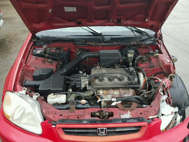 2HGEJ6442WH104241 - 1998 HONDA CIVIC DX RED photo 7