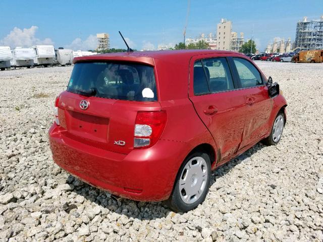 JTKKU10478J002428 - 2008 TOYOTA SCION XD RED photo 4