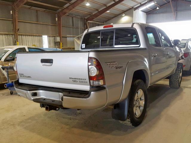 3TMJU4GN7AM105294 - 2010 TOYOTA TACOMA DOU SILVER photo 4