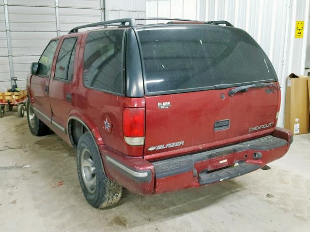 1GNCS13WXX2143301 - 1999 CHEVROLET BLAZER RED photo 3