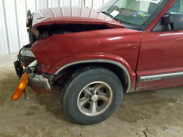 1GNCS13WXX2143301 - 1999 CHEVROLET BLAZER RED photo 9