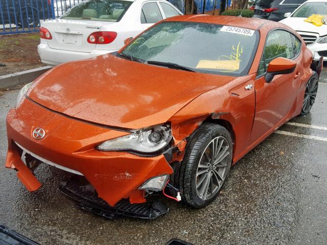 JF1ZNAA1XD2728110 - 2013 SCION FRS ORANGE photo 2