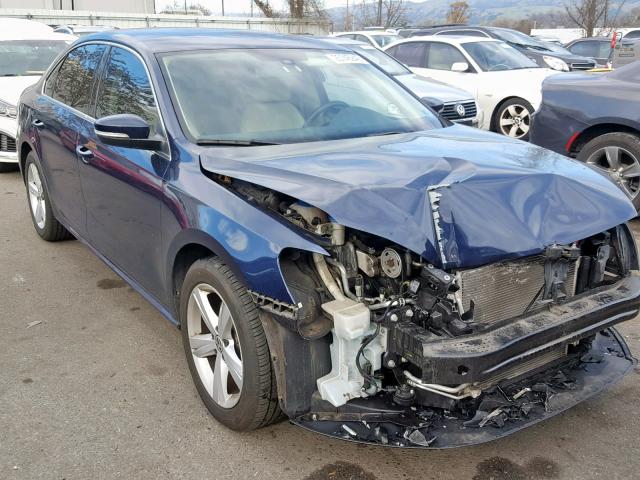 1VWBP7A30DC060674 - 2013 VOLKSWAGEN PASSAT SE BLUE photo 1