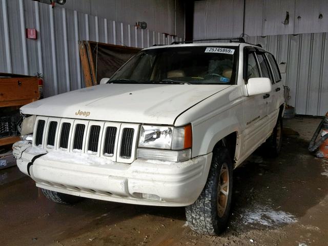 1J4GZ78S9VC598673 - 1997 JEEP GRAND CHER WHITE photo 2