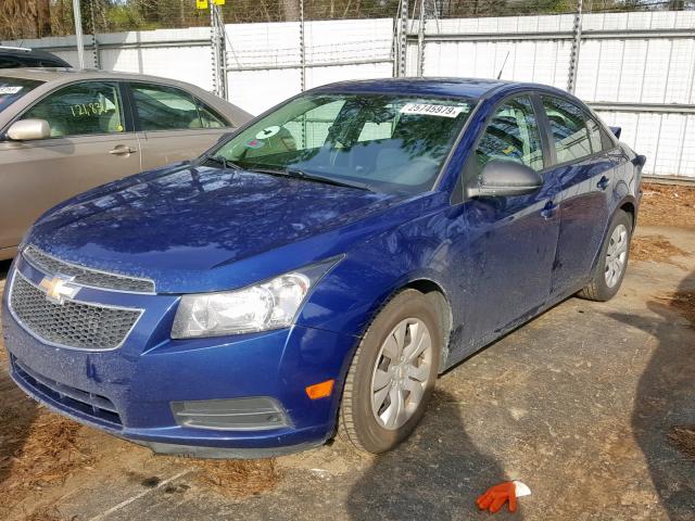 1G1PA5SG1D7291438 - 2013 CHEVROLET CRUZE LS BLUE photo 2