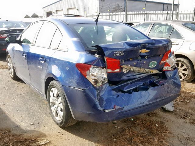 1G1PA5SG1D7291438 - 2013 CHEVROLET CRUZE LS BLUE photo 3