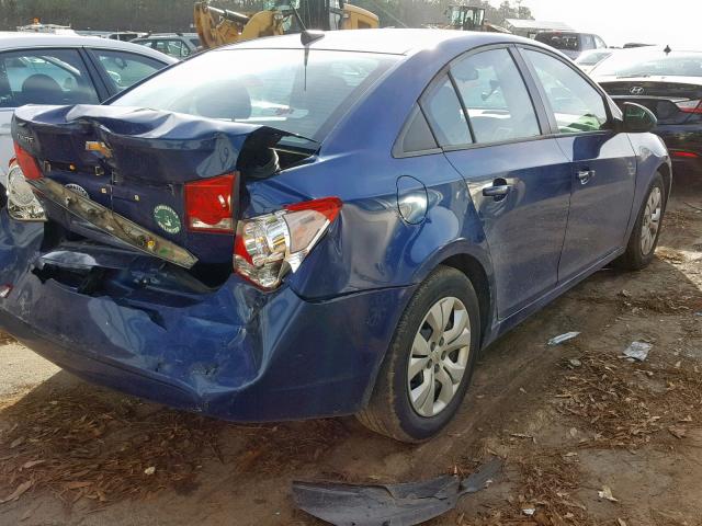 1G1PA5SG1D7291438 - 2013 CHEVROLET CRUZE LS BLUE photo 4