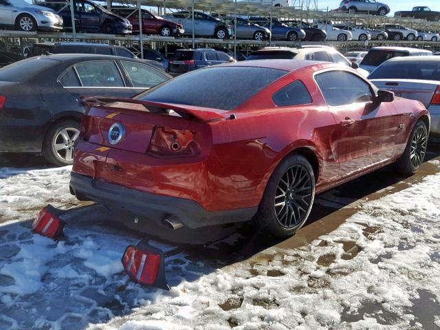 1ZVBP8CF4C5245343 - 2012 FORD MUSTANG GT RED photo 4