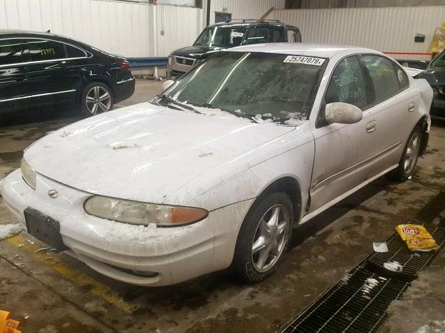 1G3NL52E71C141814 - 2001 OLDSMOBILE ALERO GL WHITE photo 2