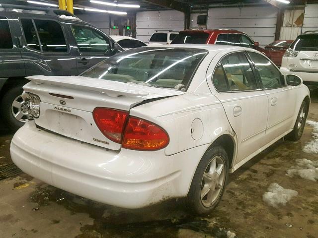 1G3NL52E71C141814 - 2001 OLDSMOBILE ALERO GL WHITE photo 4