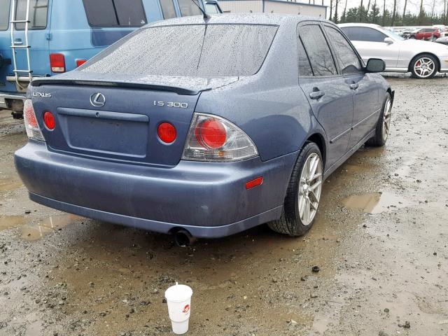 JTHBD192540082674 - 2004 LEXUS IS 300 BLUE photo 4