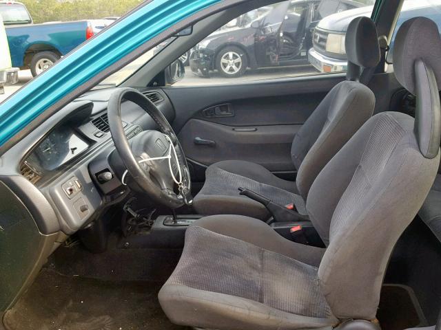 2HGEH2469RH527067 - 1994 HONDA CIVIC DX TURQUOISE photo 5