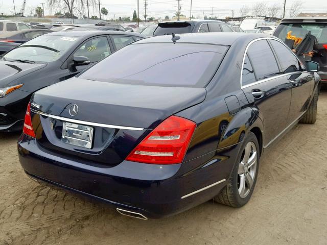 WDDNG7BB9BA373257 - 2011 MERCEDES-BENZ S 550 BLUE photo 4