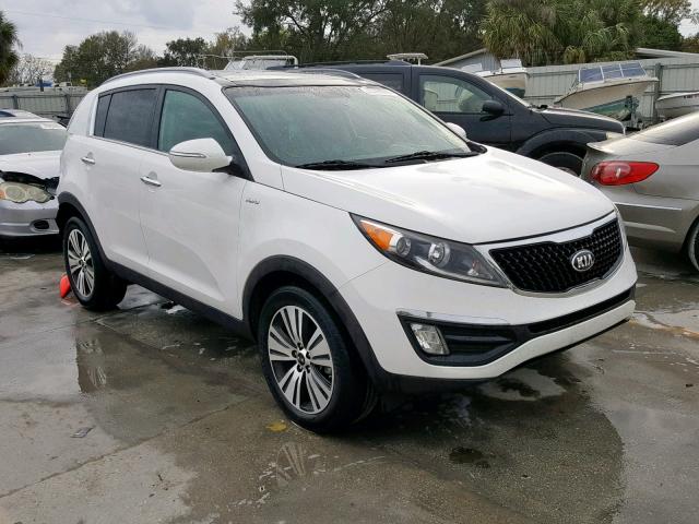 KNDPCCAC4E7612040 - 2014 KIA SPORTAGE E WHITE photo 1