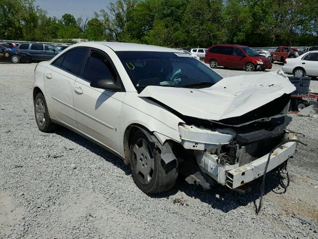 1G2ZF58B374192370 - 2007 PONTIAC G6 VALUE L WHITE photo 1