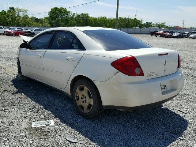 1G2ZF58B374192370 - 2007 PONTIAC G6 VALUE L WHITE photo 3