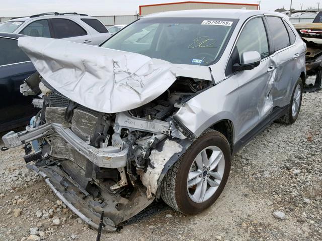 2FMPK3J84FBB15475 - 2015 FORD EDGE SEL SILVER photo 2