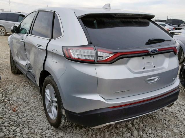 2FMPK3J84FBB15475 - 2015 FORD EDGE SEL SILVER photo 3