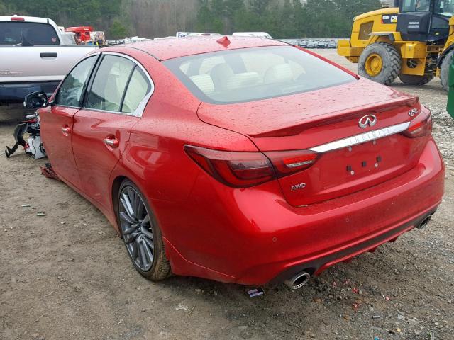 JN1FV7AR8KM800061 - 2019 INFINITI Q50 RED SP RED photo 3