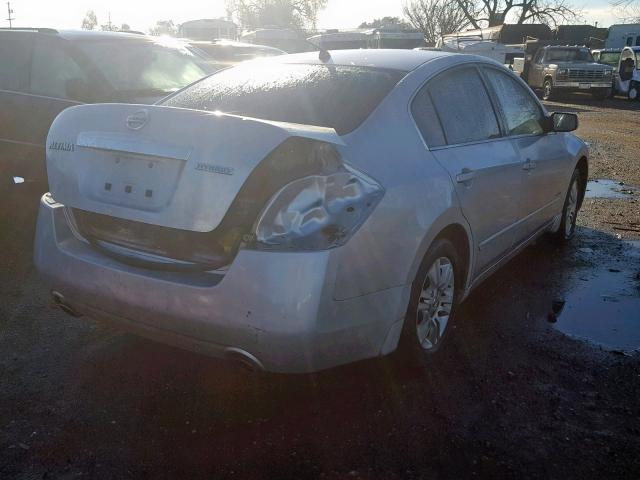 1N4CL2AP8BC163756 - 2011 NISSAN ALTIMA HYB SILVER photo 4