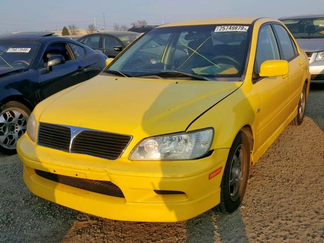 JA3AJ86E83U116206 - 2003 MITSUBISHI LANCER OZ YELLOW photo 2