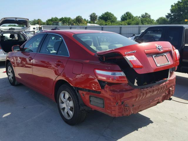 4T1BE46K39U355952 - 2009 TOYOTA CAMRY BASE RED photo 3
