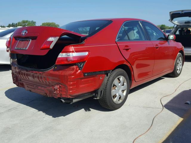 4T1BE46K39U355952 - 2009 TOYOTA CAMRY BASE RED photo 4