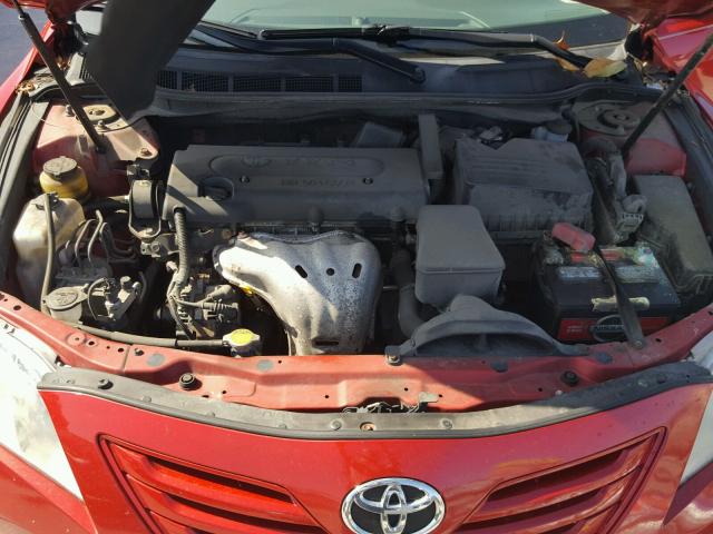 4T1BE46K39U355952 - 2009 TOYOTA CAMRY BASE RED photo 7