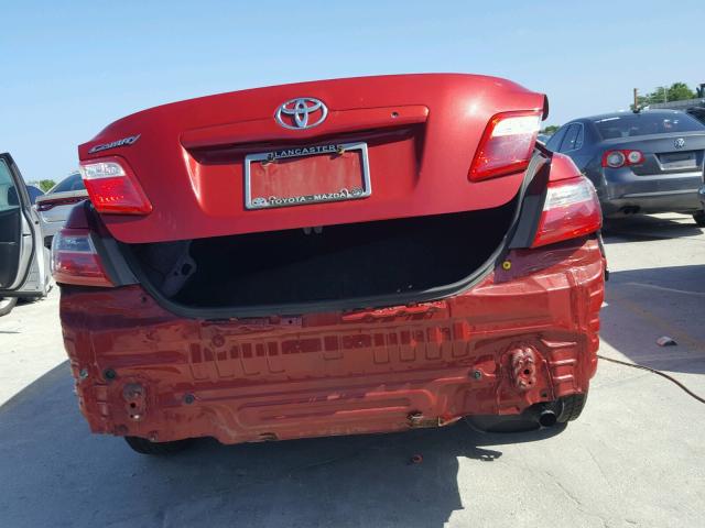 4T1BE46K39U355952 - 2009 TOYOTA CAMRY BASE RED photo 9