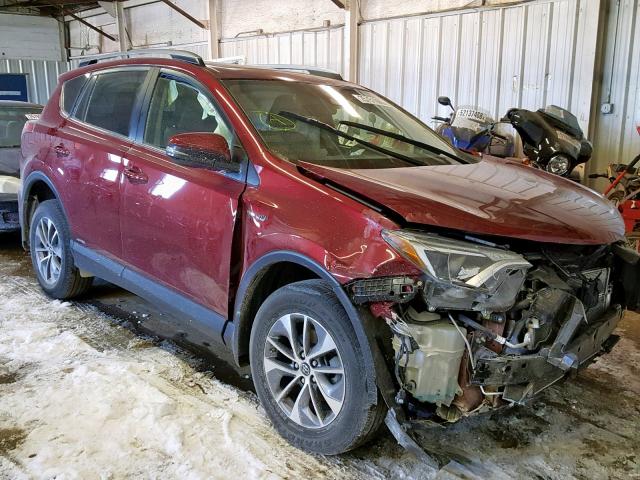 JTMRJREV4JD214285 - 2018 TOYOTA RAV4 HV LE BURGUNDY photo 1