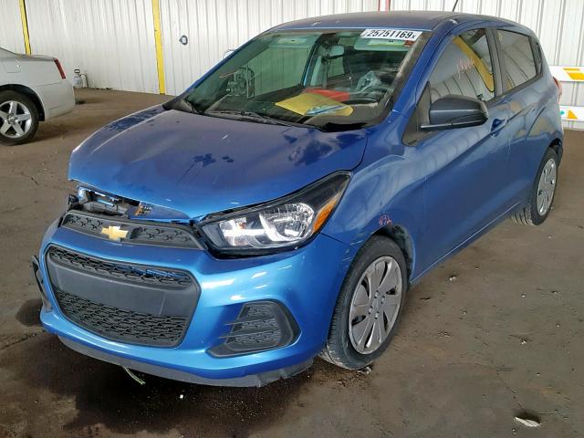 KL8CB6SA6GC616643 - 2016 CHEVROLET SPARK LS BLUE photo 2