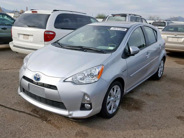 JTDKDTB39D1039949 - 2013 TOYOTA PRIUS C SILVER photo 2