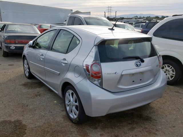 JTDKDTB39D1039949 - 2013 TOYOTA PRIUS C SILVER photo 3