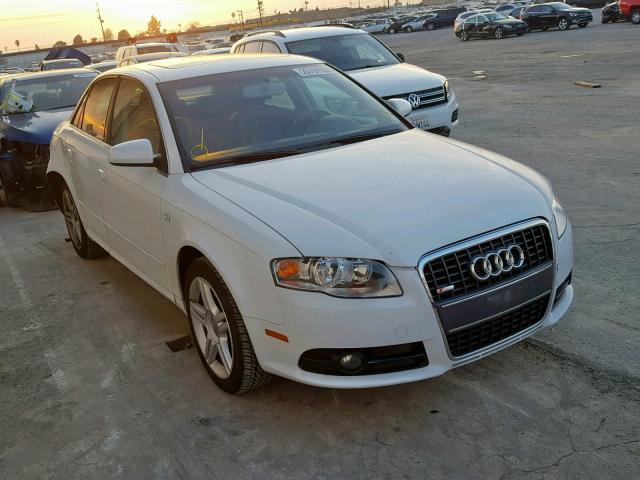 WAUAF78EX8A064139 - 2008 AUDI A4 2.0T WHITE photo 1