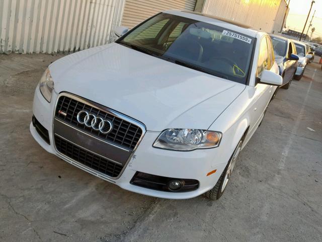 WAUAF78EX8A064139 - 2008 AUDI A4 2.0T WHITE photo 2