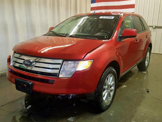 2FMDK4JC4ABA21389 - 2010 FORD EDGE SEL RED photo 2