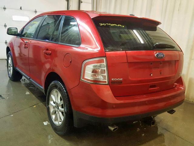 2FMDK4JC4ABA21389 - 2010 FORD EDGE SEL RED photo 3