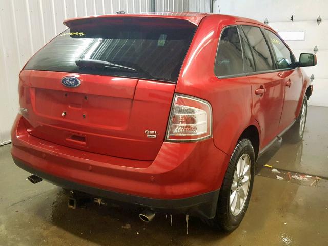 2FMDK4JC4ABA21389 - 2010 FORD EDGE SEL RED photo 4