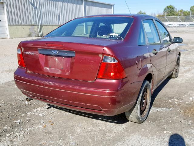 1FAFP34N47W278412 - 2007 FORD FOCUS ZX4 MAROON photo 4