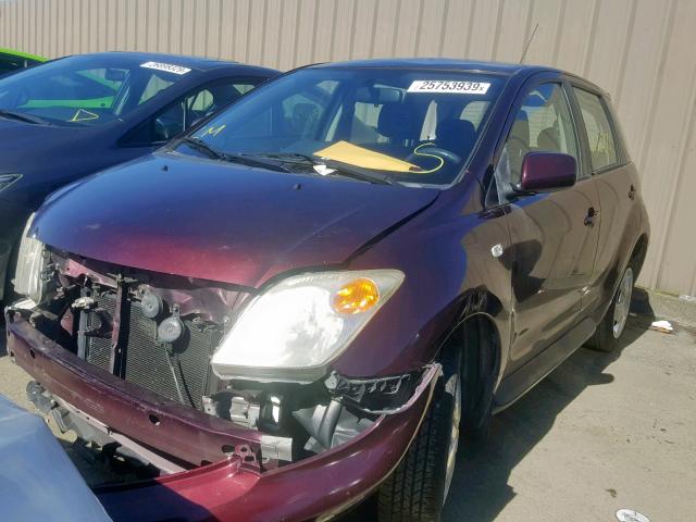 JTKKT624750109882 - 2005 TOYOTA SCION XA PURPLE photo 2